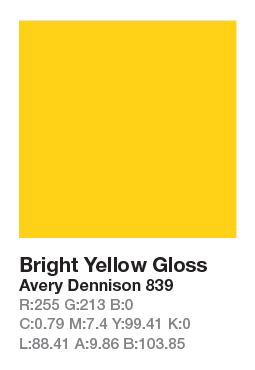 839 Bright Yellow .123cm