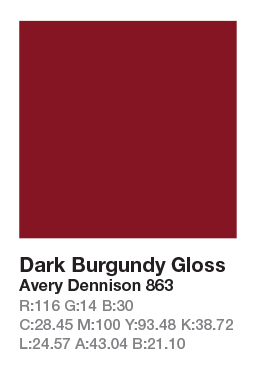 863 Dark Burgundy .123cm