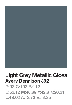 892 Light Grey Metallic .123cm