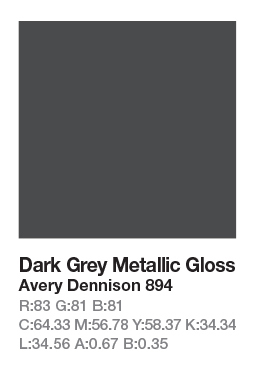 894 Dark Grey Metallic .123cm