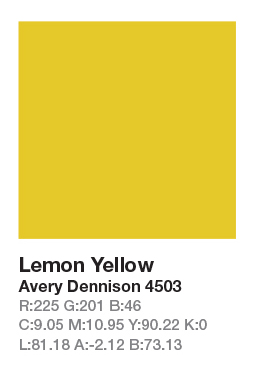 AVERY 4503 Lemon Yellow .123cm