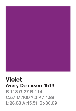 AVERY 4513 Violet š.123cm