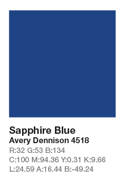 AVERY 4518 Sapphire Blue .123cm