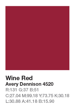 AVERY 4520 Wine Red .123cm