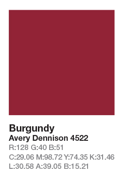 AVERY 4522 Burgundy š.123cm