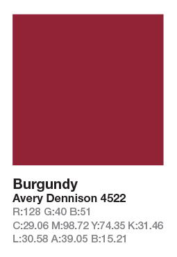 AVERY 4522 Burgundy .123cm