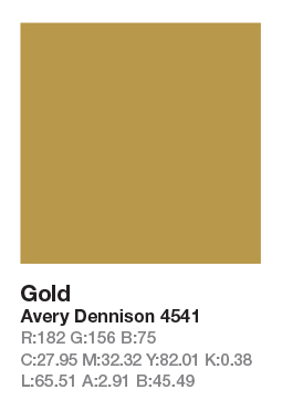AVERY 4541 Gold š.123cm