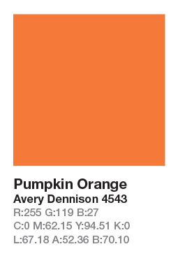 AVERY 4543 Pumpkin Orange .123cm