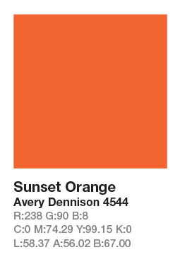 AVERY 4544 Sunset Orange š.123cm