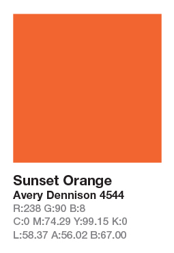 AVERY 4544 Sunset Orange .123cm