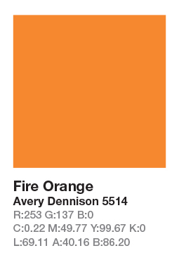 AVERY 5514 Fire Orange .123cm