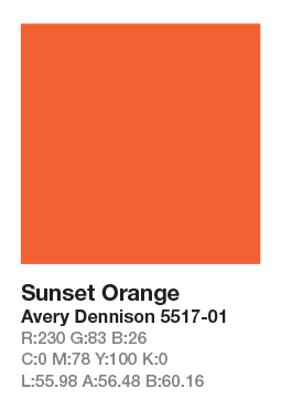 AVERY 5517-01 Sunset Orange .123cm