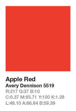 AVERY 5519 Apple Red .123cm