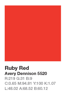 AVERY 5520 Ruby Red š.123cm
