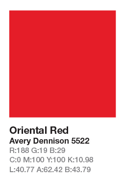 AVERY 5522 Oriental Red š.123cm