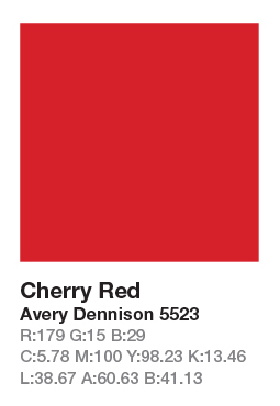 AVERY 5523 Cherry Red .123cm