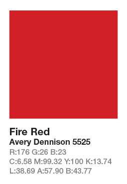 AVERY 5525 Fire Red .123cm