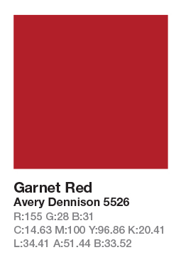 AVERY 5526 Garnet Red .123cm