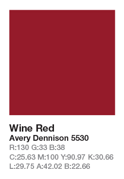 AVERY 5530 Wine Red .123cm