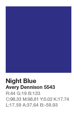 AVERY 5543 Night Blue š.123cm