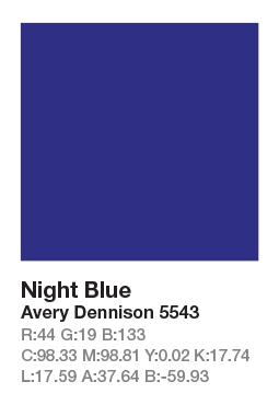 AVERY 5543 Night Blue .123cm