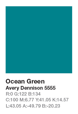 AVERY 5555 Ocean Green .123cm