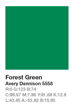 AVERY 5558 Forest Green .123cm