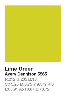 AVERY 5565 Lime Green .123cm