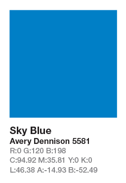 AVERY 5581 Sky Blue š.123cm