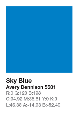 AVERY 5581 Sky Blue .123cm