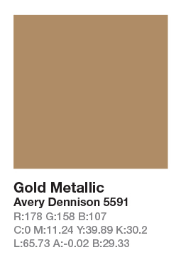 AVERY 5591 Gold Metallic .123cm