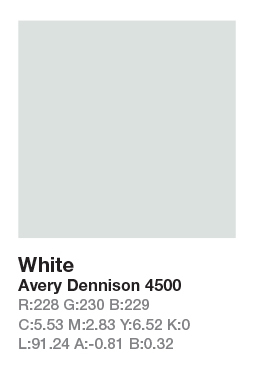 AVERY 4500 White .123cm