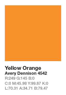 AVERY 4542 Yellow Orange š.123cm