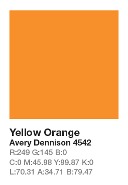 AVERY 4542 Yellow Orange .123cm