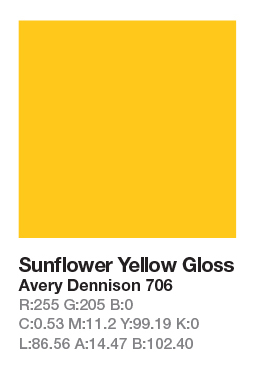 Avery 706 Sunflower Yellow .123cm