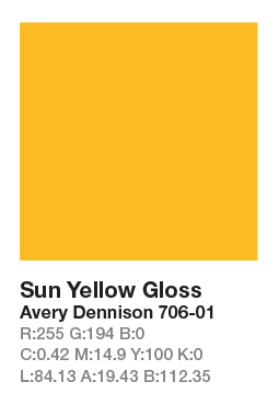 Avery 706-01 Sun Yellow š.123cm