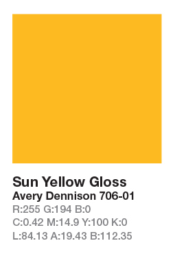 Avery 706-01 Sun Yellow .123cm