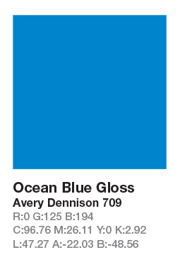 Avery 709 Ocean Blue š.123cm
