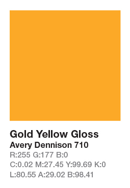 Avery 710 Gold Yellow š.123cm