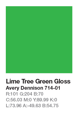 Avery 714-01 Lime Tree Green .123cm