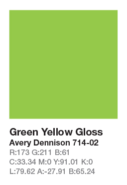 Avery 714-02 Green Yellow .123cm