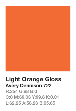 Avery 722 Light Orange .123cm