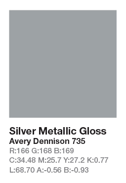 Avery 735 Silver Metallic š.123cm