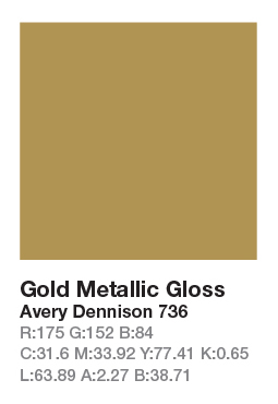 Avery 736 Gold Metallic .123cm