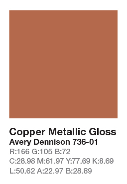 Avery 736-01 Copper Metallic .123cm