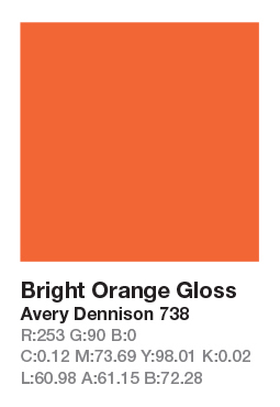 Avery 738 Bright Orange .123cm