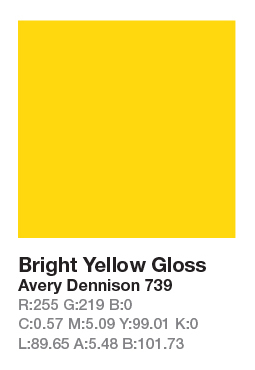 Avery 739 Bright Yellow .123cm