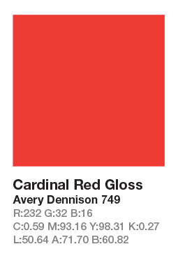 Avery 749 Cardinal Red .123cm