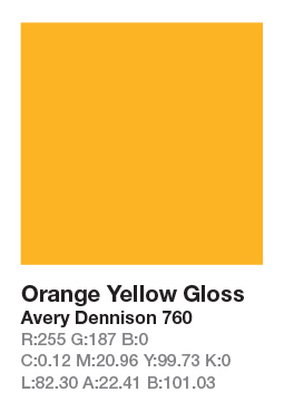 Avery 760 Orange Yellow .123cm