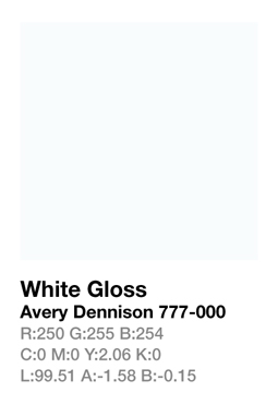 Avery 777-000 White .123cm